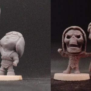 Escultura figura en miniatura heman y eskeletor chibi para juego de mesa warhammer rol (3)