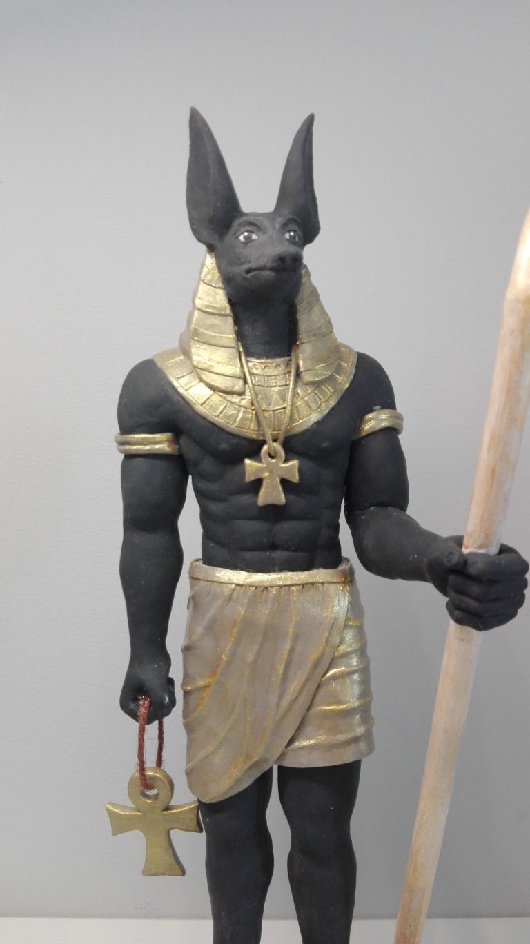 Escultura Anubis Mitología Egipcia Dios De La Muerte E Inframundo 